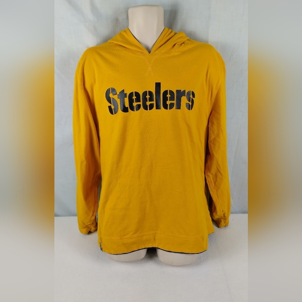 Pittsburgh Steelers Reebok Men's Size XL Reversible Hoodie Nfl Team Gear - Picture 2 of 12